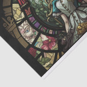 Papier Mousseline Alice en verre tendu dans la découpage merveilleus (Détail)