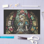 Papier Mousseline Alice en verre tendu dans la découpage merveilleus (Artisanat)