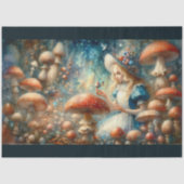 Papier Mousseline Alice In Fairytale Mushroom Forest Decoupage (Recto)