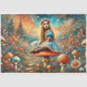 Papier Mousseline Alice In Mushroom Wonderland  Dreamscape Decoupage (Recto)