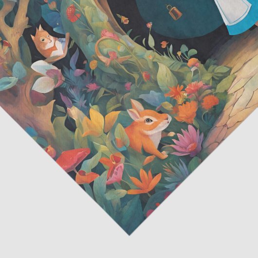 Papier Mousseline Alice In Wonderland Decoupage (Détail)
