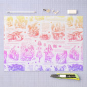 Papier Mousseline Alice in Wonderland Ombre Toile Citations (Artisanat)