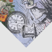 Papier Mousseline Alice nonsense rideau merveilleux - Bleu (Détail)