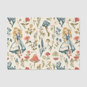 Papier Mousseline Alice vintage au pays des merveilles - Découpage d