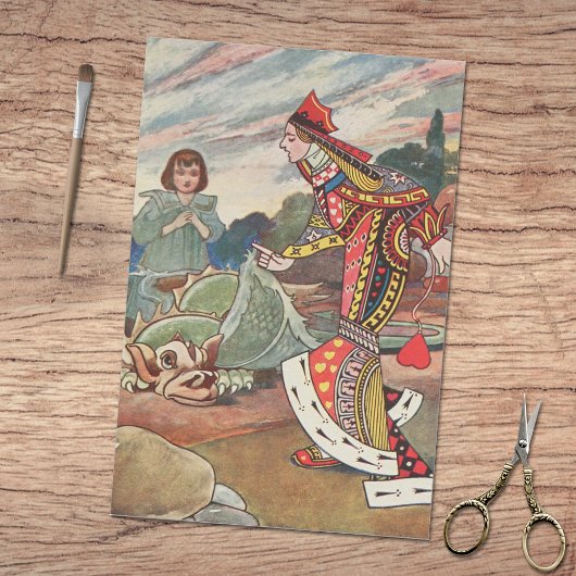 Papier Mousseline Alice's Adventures in Wonderland Queen Griffin