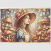 Papier Mousseline Alice's Magical Mushroom Wonderland Decoupage (Recto)