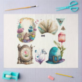 Papier Mousseline Alice's Tea Party Series Design 2 (Artisanat)