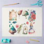 Papier Mousseline Alice's Tea Party Series Design 7 (Artisanat)