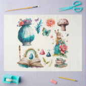 Papier Mousseline Alice's Tea Party Series Design 8 (Artisanat)