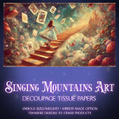 Papier Mousseline Alice's Wonderland Castle Climb Decoupage