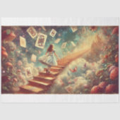 Papier Mousseline Alice's Wonderland Castle Climb Decoupage (Recto)