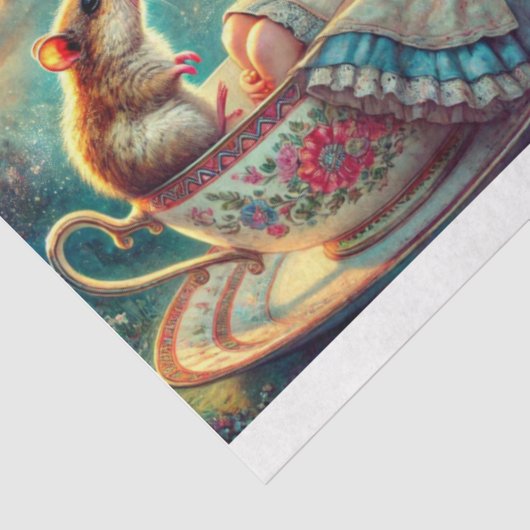 Papier Mousseline Alice's Wonderland Teatime Adventures Decoupage (Détail)