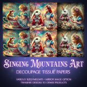 Papier Mousseline Alice's Wonderland Teatime Adventures Decoupage