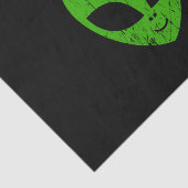 Papier Mousseline alien green head ufo science fiction extraterrestr (Détail)
