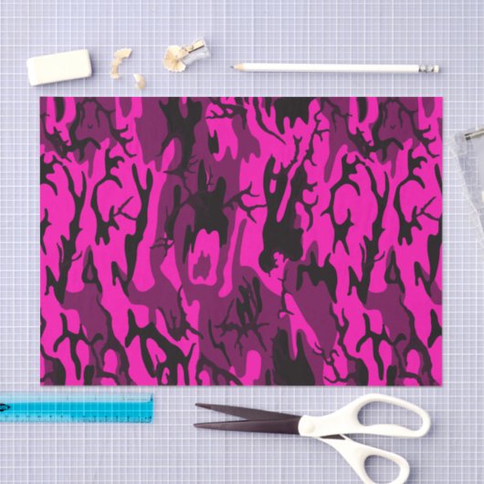 Papier Mousseline Alien Pink Camo (Artisanat)