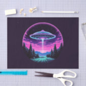 Papier Mousseline Alien vaisseau spatial rétro futuriste (Artisanat)