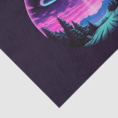 Papier Mousseline Alien vaisseau spatial rétro futuriste (Détail)