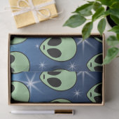 Papier Mousseline Alien vert (Cadeau)