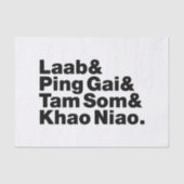 Papier Mousseline Alimentation de la rue laotienne (Recto)