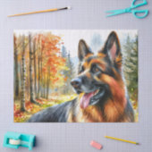 Papier Mousseline Allemand Berger Automne Saison Aquarelle (Artisanat)