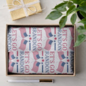 Papier Mousseline Allez Brandon USA Drapeaux (Cadeau)