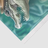 Papier Mousseline Alligator Anthropomorphique Dueling Gators Decoupa (Détail)