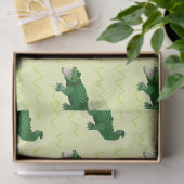 Papier Mousseline Alligator en jaune (Cadeau)