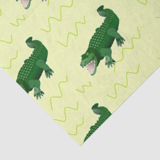 Papier Mousseline Alligator en jaune (Détail)