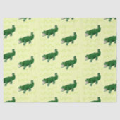 Papier Mousseline Alligator en jaune (Recto)