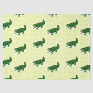 Papier Mousseline Alligator en jaune