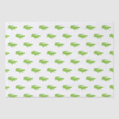 Papier Mousseline Alligator Vert Preppy Designer Sud Fun (Recto)