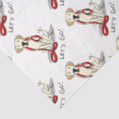 Papier Mousseline Allons-y ! Yellow Labrador Retriever - mignon chie (Détail)