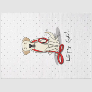 Papier Mousseline Allons-y ! Yellow Labrador Retriever - mignon chie