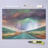 Papier Mousseline Allumage de la route Paysage Salutation (Artisanat)