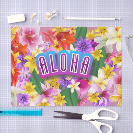 Papier Mousseline Aloha ! (Artisanat)