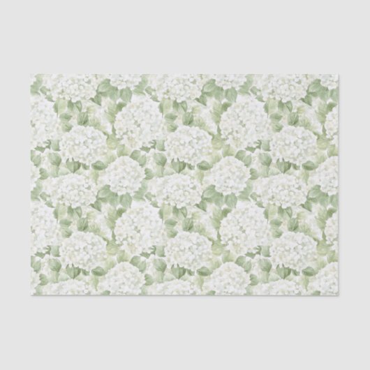 Papier Mousseline Aloha Beach Tropical Hydrangea Floral Mariage (Recto)