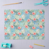 Papier Mousseline Aloha ketmie tropicale florale (Artisanat)
