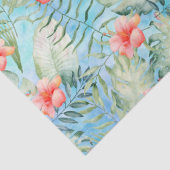 Papier Mousseline Aloha ketmie tropicale florale (Détail)