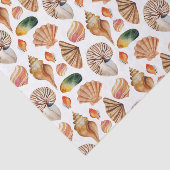 Papier Mousseline Aloha ! Motif des coquilles marines tropicales (Détail)