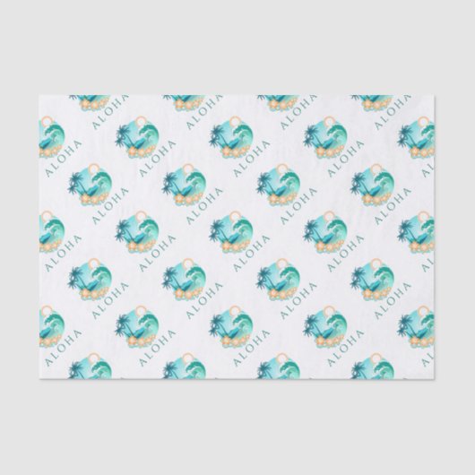Papier Mousseline Aloha Tropical (Recto)