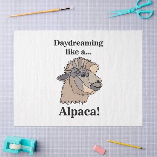 Papier Mousseline Alpaca Llama Cute Funny Birthday (Artisanat)