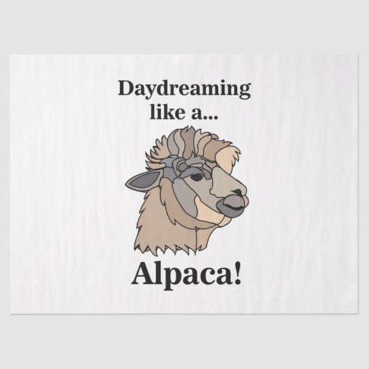 Papier Mousseline Alpaca Llama Cute Funny Birthday (Recto)