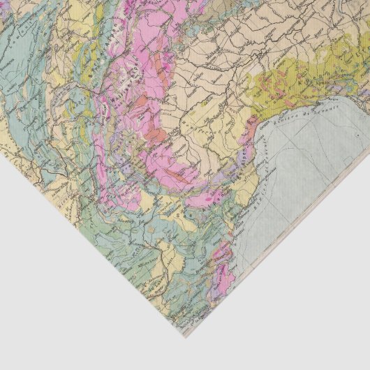Papier Mousseline Alpenlander - carte d'atlas des Alpes (Détail)