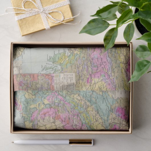 Papier Mousseline Alpenlander - carte d'atlas des Alpes (Cadeau)