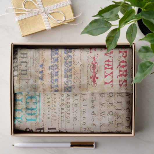 Papier Mousseline Alphabet (Cadeau)