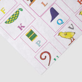 Papier Mousseline Alphabet Hiéroglyphique (Détail)