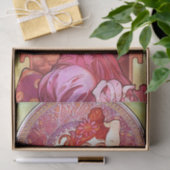 Papier Mousseline Alphonse Mucha Améthyst Floral Vintage (Cadeau)
