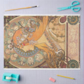 Papier Mousseline Alphonse Mucha Art Déco Déco Art Nouveau (Artisanat)