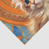 Papier Mousseline Alphonse Mucha Art Nouveau Chat orange (Détail)