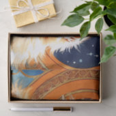 Papier Mousseline Alphonse Mucha Art Nouveau Chat orange (Cadeau)